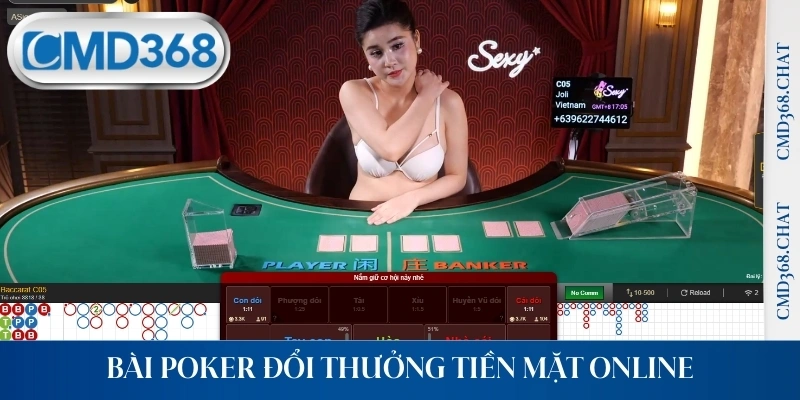 Bài Poker đổi thưởng tiền mặt online