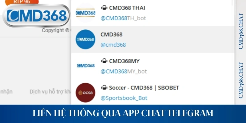 Liên hệ thông qua app chat telegram